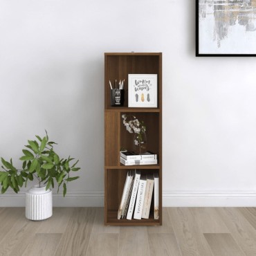 vidaXL Γωνιακό Έπιπλο Καφέ δρυς 33x33x100cm από Επεξεργ. Ξύλο