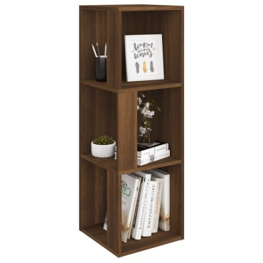 vidaXL Γωνιακό Έπιπλο Καφέ δρυς 33x33x100cm από Επεξεργ. Ξύλο