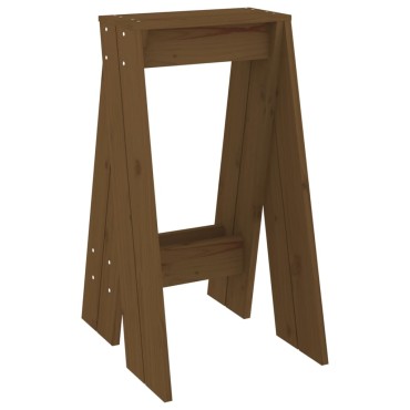 vidaXL Σκαμπό 2 τεμ. Μελί 40x40x75cm από Μασίφ Ξύλο Πεύκου