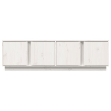 vidaXL Έπιπλο Τηλεόρασης Λευκό 140x40x40cm από Μασίφ Ξύλο Πεύκου