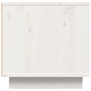 vidaXL Έπιπλο Τηλεόρασης Λευκό 140x40x40cm από Μασίφ Ξύλο Πεύκου