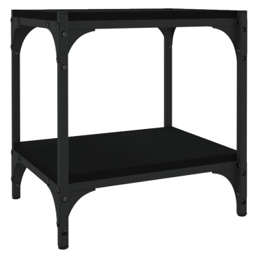 vidaXL Έπιπλο Τηλεόρασης Μαύρο 40x33x41cm Επεξεργασμένο Ξύλο & Ατσάλι