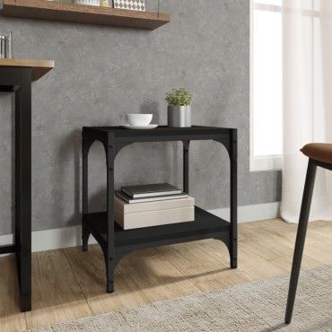 vidaXL Έπιπλο Τηλεόρασης Μαύρο 40x33x41cm Επεξεργασμένο Ξύλο & Ατσάλι