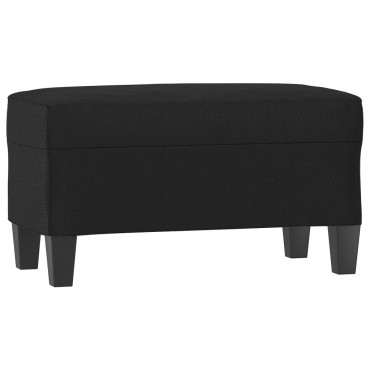 vidaXL Πάγκος Μαύρος 70x35x41cm από Συνθετικό Δέρμα 1 τεμ.