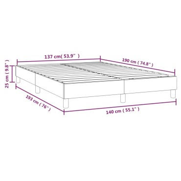 vidaXL Πλαίσιο Κρεβατιού Γκρι 140x190 εκ. από Συνθετικό Δέρμα