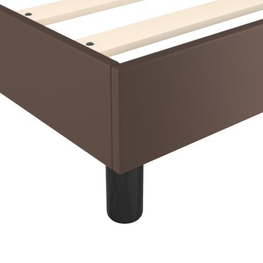 vidaXL Πλαίσιο Κρεβατιού Καφέ 200x200cm από Συνθετικό Δέρμα 1 τεμ. - Διπλό
