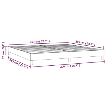 vidaXL Πλαίσιο Κρεβατιού Καφέ 200x200cm από Συνθετικό Δέρμα 1 τεμ. - Διπλό