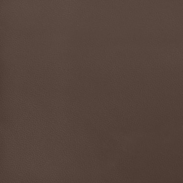 vidaXL Κρεβάτι Boxspring με Στρώμα Καφέ 200x200cm Συνθετικό Δέρμα 1 τεμ. - Διπλό