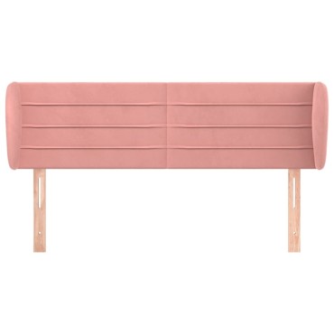 vidaXL Κεφαλάρι με Πτερύγια Ροζ 147x23x78/88cm Βελούδινο 1 τεμ.