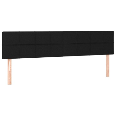 vidaXL Κεφαλάρι Κρεβατιού LED Μαύρο 180x5x78/88cm Υφασμάτινο 1 τεμ.