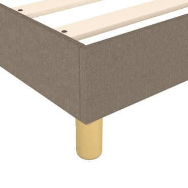 vidaXL Κρεβάτι Boxspring με Στρώμα Taupe 160x200 εκ. Υφασμάτινο