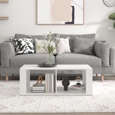 vidaXL Τραπεζάκι Σαλονιού Λευκό 100x50x36cm Επεξεργασμένο Ξύλο 1 τεμ.