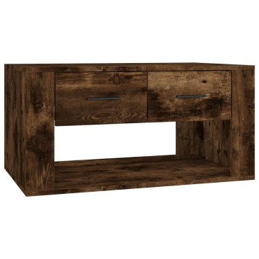 vidaXL Τραπεζάκι Σαλονιού Καπνιστή Δρυς 80x50x40cm Επεξεργασμ. Ξύλο 1 τεμ.