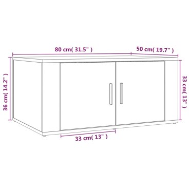 vidaXL Τραπεζάκι Σαλονιού Γυαλ. Λευκό 80x50x36cm Επεξεργ. Ξύλο 1 τεμ.