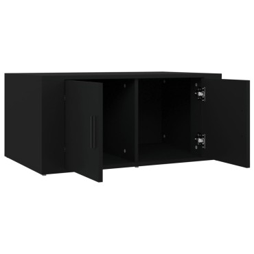 vidaXL Τραπεζάκι Σαλονιού Μαύρο 80x50x36cm Επεξεργασμένο Ξύλο 1 τεμ.