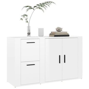 vidaXL Ντουλάπι Γυαλιστερό Λευκό 100x33x59,5cm Επεξεργασμένο Ξύλο 1 τεμ.