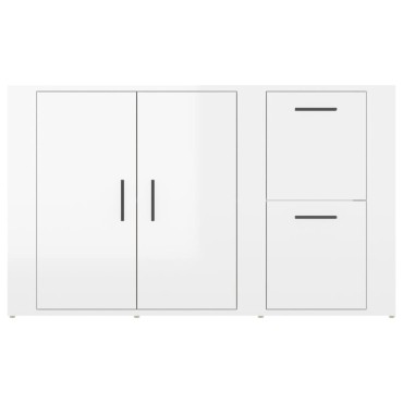 vidaXL Ντουλάπι Γυαλιστερό Λευκό 100x33x59,5cm Επεξεργασμένο Ξύλο 1 τεμ.