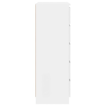 vidaXL Έπιπλο Συρταριών Γυαλ. Λευκό 60x36x103cm Επεξεργασμένο Ξύλο 1 τεμ.