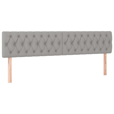 vidaXL Κρεβάτι Boxspring με Στρώμα & LED Αν.Γκρι 180x200 εκ Υφασμάτινο