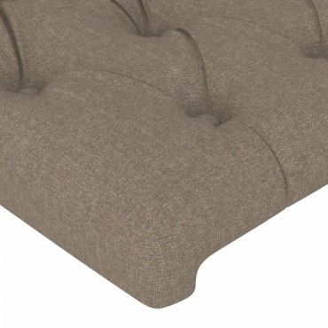 vidaXL Κεφαλάρι Κρεβατιού LED Taupe 93x16x78/88cm Υφασμάτινο 1 τεμ.