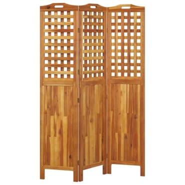 vidaXL Διαχωριστικό Χώρου με 3 Πάνελ 121,5x2x180cm Μασίφ Ξύλο Ακακίας 1 τεμ.