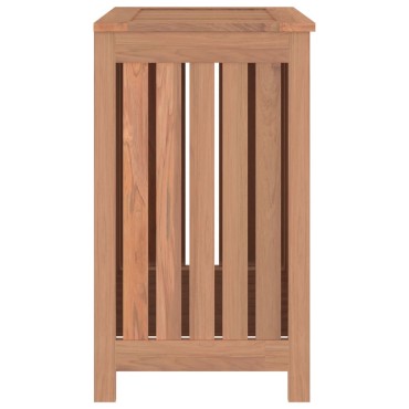 vidaXL Καλάθι Άπλυτων 50x35x60 εκ. από Μασίφ Ξύλο Teak