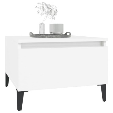 vidaXL Βοηθητικά Τραπέζια 2 τεμ. Λευκά 50x46x35cm Επεξεργασμένο Ξύλο
