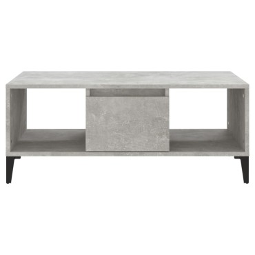vidaXL Τραπεζάκι Σαλονιού Γκρι Σκυρ. 90x50x36,5cm Επεξεργ. Ξύλο 1 τεμ.