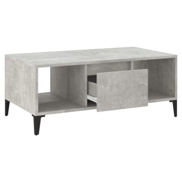 vidaXL Τραπεζάκι Σαλονιού Γκρι Σκυρ. 90x50x36,5cm Επεξεργ. Ξύλο 1 τεμ.