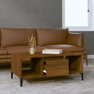 vidaXL Τραπεζάκι Σαλονιού Καφέ Δρυς 80x50x35cm Επεξεργασμ. Ξύλο 1 τεμ.