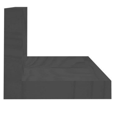 vidaXL Ράφια Τοίχου 2 τεμ. Μαύρα 110x11x9cm από Μασίφ Ξύλο Πεύκου