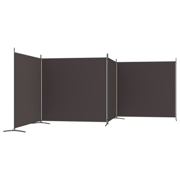 vidaXL Διαχωριστικό Δωματίου με 4 Πάνελ Καφέ 698x180cm από Ύφασμα 1 τεμ.