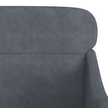vidaXL Πολυθρόνα Σκούρο Γκρι 63x76x80cm Βελούδινη 1 τεμ.