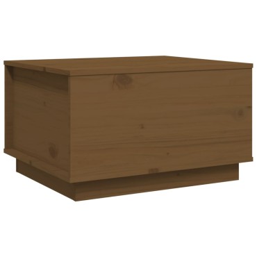 vidaXL Τραπεζάκι Σαλονιού Καφέ Μελί 60x50x35cm Μασίφ Ξύλο Πεύκου 1 τεμ.