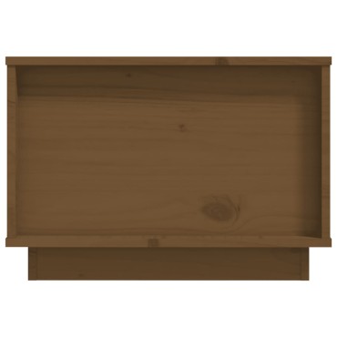 vidaXL Τραπεζάκι Σαλονιού Καφέ Μελί 60x50x35cm Μασίφ Ξύλο Πεύκου 1 τεμ.