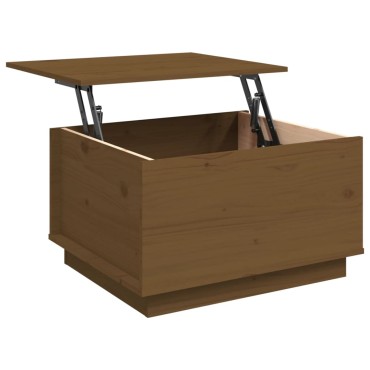 vidaXL Τραπεζάκι Σαλονιού Καφέ Μελί 60x50x35cm Μασίφ Ξύλο Πεύκου 1 τεμ.