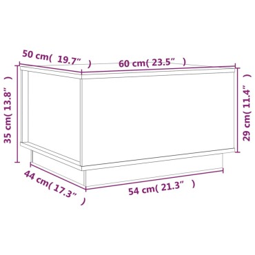 vidaXL Τραπεζάκι Σαλονιού Καφέ Μελί 60x50x35cm Μασίφ Ξύλο Πεύκου 1 τεμ.