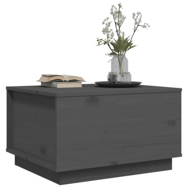 vidaXL Τραπεζάκι Σαλονιού Γκρι 60x50x35cm από Μασίφ Ξύλο Πεύκου 1 τεμ.