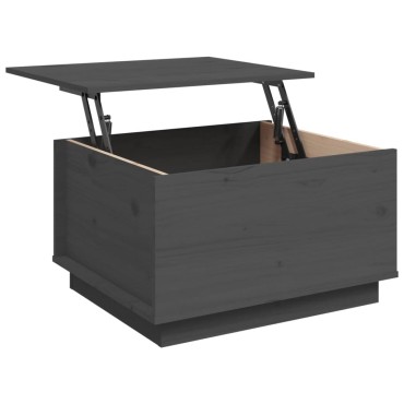 vidaXL Τραπεζάκι Σαλονιού Γκρι 60x50x35cm από Μασίφ Ξύλο Πεύκου 1 τεμ.