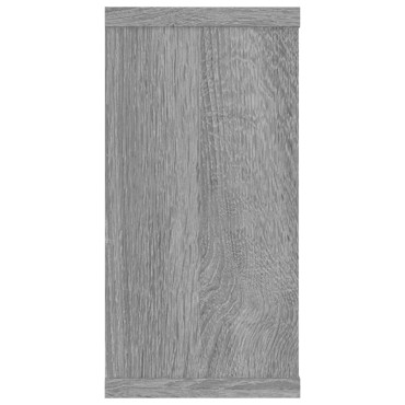vidaXL Ραφιέρες Τοίχου Κύβος 2 τεμ. Γκρι Sonoma 100x15x30cm Επεξ. Ξύλο