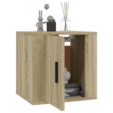 vidaXL Έπιπλο Τηλεόρασης Επιτοίχιο Sonoma Δρυς 40x34,5x40cm