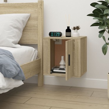 vidaXL Έπιπλο Τηλεόρασης Επιτοίχιο Sonoma Δρυς 40x34,5x40cm