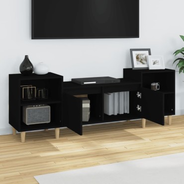 vidaXL Έπιπλο Τηλεόρασης Μαύρο 160x35x55cm από Επεξεργασμένο Ξύλο