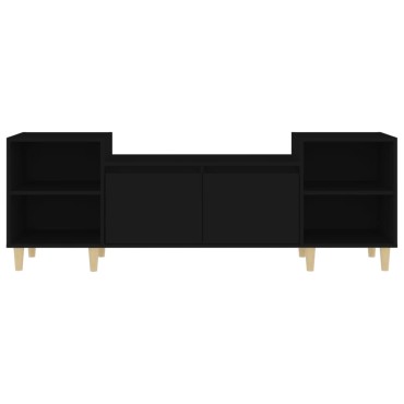 vidaXL Έπιπλο Τηλεόρασης Μαύρο 160x35x55cm από Επεξεργασμένο Ξύλο