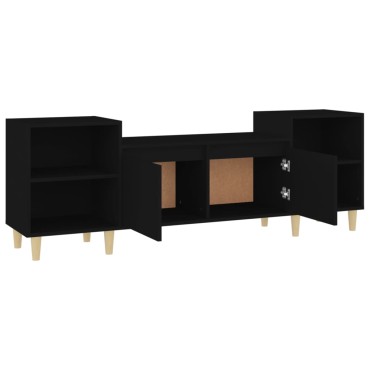 vidaXL Έπιπλο Τηλεόρασης Μαύρο 160x35x55cm από Επεξεργασμένο Ξύλο