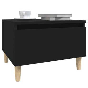 vidaXL Βοηθητικό Τραπέζι Μαύρο 50x46x35cm από Επεξεργασμένο Ξύλο 1 τεμ.