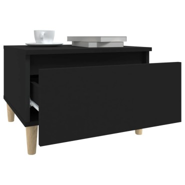 vidaXL Βοηθητικό Τραπέζι Μαύρο 50x46x35cm από Επεξεργασμένο Ξύλο 1 τεμ.