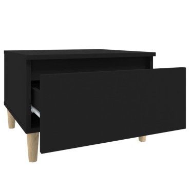 vidaXL Βοηθητικό Τραπέζι Μαύρο 50x46x35cm από Επεξεργασμένο Ξύλο 1 τεμ.