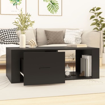 vidaXL Τραπεζάκι Σαλονιού Μαύρο 100x50,5x35cm Επεξεργασμένο Ξύλο 1 τεμ.