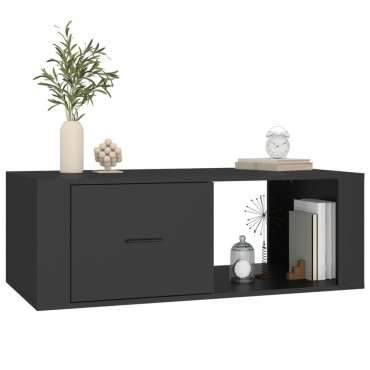 vidaXL Τραπεζάκι Σαλονιού Μαύρο 100x50,5x35cm Επεξεργασμένο Ξύλο 1 τεμ.